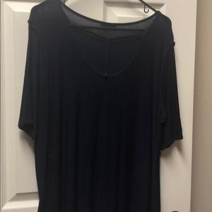 3/4 sleeve navy blouse